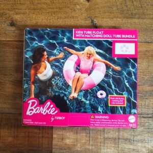 Barbie Pink and White Tube Float With Matching Doll Tube